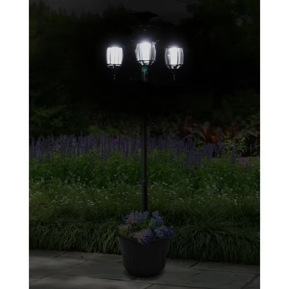 LED Solar Lamp Post and Planter