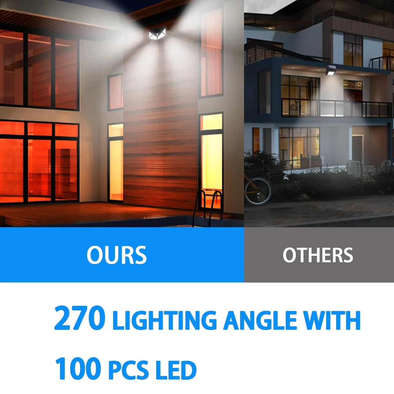 4 Pack Solar Lights Outdoor, 3 Modes/100Led Solar Security Lights Wireless IP65 Waterproof Solar Motion Lights Outdoor Solar Wall Lights Outdoor Lights for Front Door, Backyard, Garage, Deck…