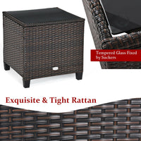Thumbnail for 3 Pieces Rattan Patio Furniture Set With Washable Cushion