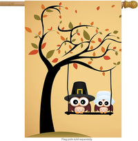 Thumbnail for Lovely Cute Owl Tree House Flag 28