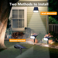 Thumbnail for Solar Lights Outdoor, 2 Pack 49 LED Super Bright Solar Spot Lights with 2 Lighting Mode, Waterproof Solar Powered Landscape Spotlights for Garden Patio Walkway Yard Outdoor Decor, White