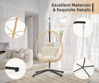 Thumbnail for Indoor Outdoor Swing Egg Chair with Stand