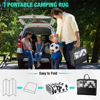 Thumbnail for HAUSHOF 5'X8' Outdoor Rug Waterproof with LED Strip Light, Reversible Outdoor...
