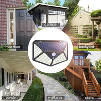 Thumbnail for 4 Pack Solar Lights Outdoor, 3 Modes/100Led Solar Security Lights Wireless IP65 Waterproof Solar Motion Lights Outdoor Solar Wall Lights Outdoor Lights for Front Door, Backyard, Garage, Deck…