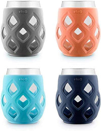 Thumbnail for Cru 17Oz Stemless Wine Glass Set with Protective Silicone Sleeves, Dishwasher Safe, Cocktail Glass Pack Perfect for Summer Patios and Parties Festive Fun Holiday Gift for Women Men Her Him
