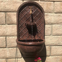 Thumbnail for Messina 26-Inch Outdoor Wall Fountain - Outdoor Water Fountain for Garden, Patio and Balcony - Bronze Finish