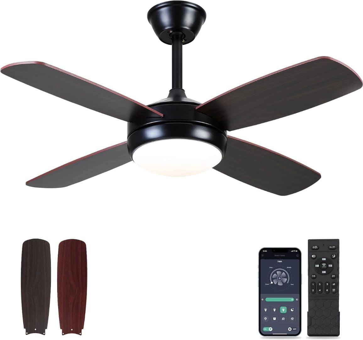 Outdoor Ceiling Fans with Lights, Remote