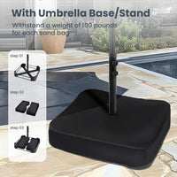 Thumbnail for 15Ft Large Patio Umbrella with Solar Lights, Double-Sided Outdoor Market Rectangle Umbrellas with 36 LED Lights, Umbrella Base (Stand) Included, Navy Blue