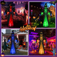 Thumbnail for 12Ft Halloween Inflatable Grim Reaper, Spooky Blow up Yard Decor with Built-In 7 Modes 3D LED Flame Lights for Holiday Party Garden Patio Lawn