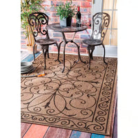Thumbnail for Kathleen Krem Brown 6 Ft. X 9 Ft. Patio Indoor/Outdoor Patio Area Rug