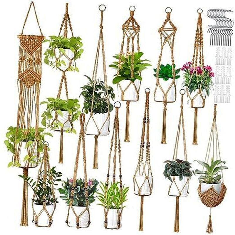 Macrame Plant Hangers 12 Pcs