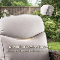 Thumbnail for 6 Pieces Luxury Outdoor Patio Furniture Sets Outdoor Conversation Sets with Swivel Rocker Patio Chairs with 6