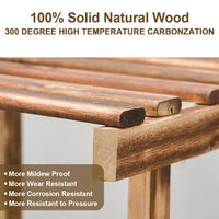 Thumbnail for Plant Stand Indoor Three Tier Plant Shelf Outdoor Wooden & Plastic 3 Tiers Garden Flower Pot Rack for Patio Decor