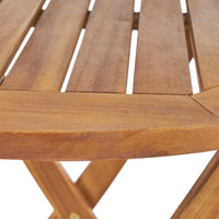 Thumbnail for Outdoor Acacia Wood and Wicker 3 Piece Folding Bistro Set