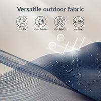 Thumbnail for 15Ft Large Patio Umbrella with Solar Lights, Double-Sided Outdoor Market Rectangle Umbrellas with 36 LED Lights, Umbrella Base (Stand) Included, Navy Blue
