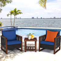 Thumbnail for Patio Furniture Set, Rattan Outdoor Sofa Set 3 Pieces