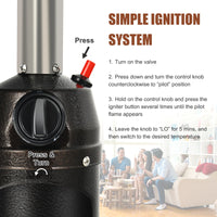 Thumbnail for Portable Patio Tabletop Gas Heater Outdoor