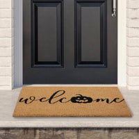 Thumbnail for Brown Natural Coir Pumpkin Welcome Halloween Doormat 18 In. X 30 In.