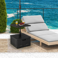 Thumbnail for 175 LBS Outdoor Fillable Umbrella Base with Table Tray