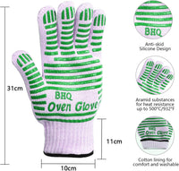 Thumbnail for Extreme Heat Resistant Oven Gloves - 932F - Cooking Gloves for BBQ, Grilling, Baking,Cutting, Smoker Fireplace
