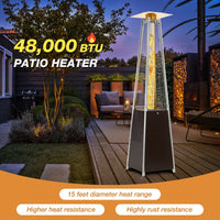 Thumbnail for Propane Patio Heater, 48000 BTU Outdoor Patio Heater, Bronze