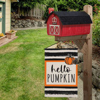 Thumbnail for Fall Stripe Pumpkin Small Garden Flag 12X18 Inch Autumn Halloween Thanksgiving Burlap Yard Outdoor Decor