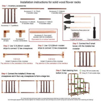 Thumbnail for Plant Stand Indoor Three Tier Plant Shelf Outdoor Wooden & Plastic 3 Tiers Garden Flower Pot Rack for Patio Decor
