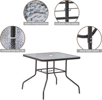 Thumbnail for Patio Dining Set with 4 Folding Chairs and Table 5 Piece