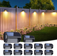 Thumbnail for 6/12 Pack Fence Lights Solar Powered, Auto On/Off, Solar Deck Lights for outside Yard Fence Deck Wall Patio Decor
