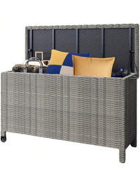 Thumbnail for 150 Gallon Outdoor Storage Deck Box with Wheels, Large Patio Storage for Outdoor Pillows, Garden Tools and Pool-Supplies