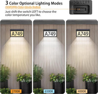 Thumbnail for 2 in 1 Solar Address Sign for Yard Lighted House Numbers Waterproof Illuminated Address Plaque with Stakes 22 Leds 3 Color Lighting Modes Wall Mounted/In Ground 2 Ways for outside Street