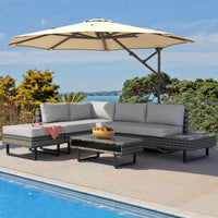 Thumbnail for Patio Furniture Sets Outdoor Sofa W/ Table 4-Pieces