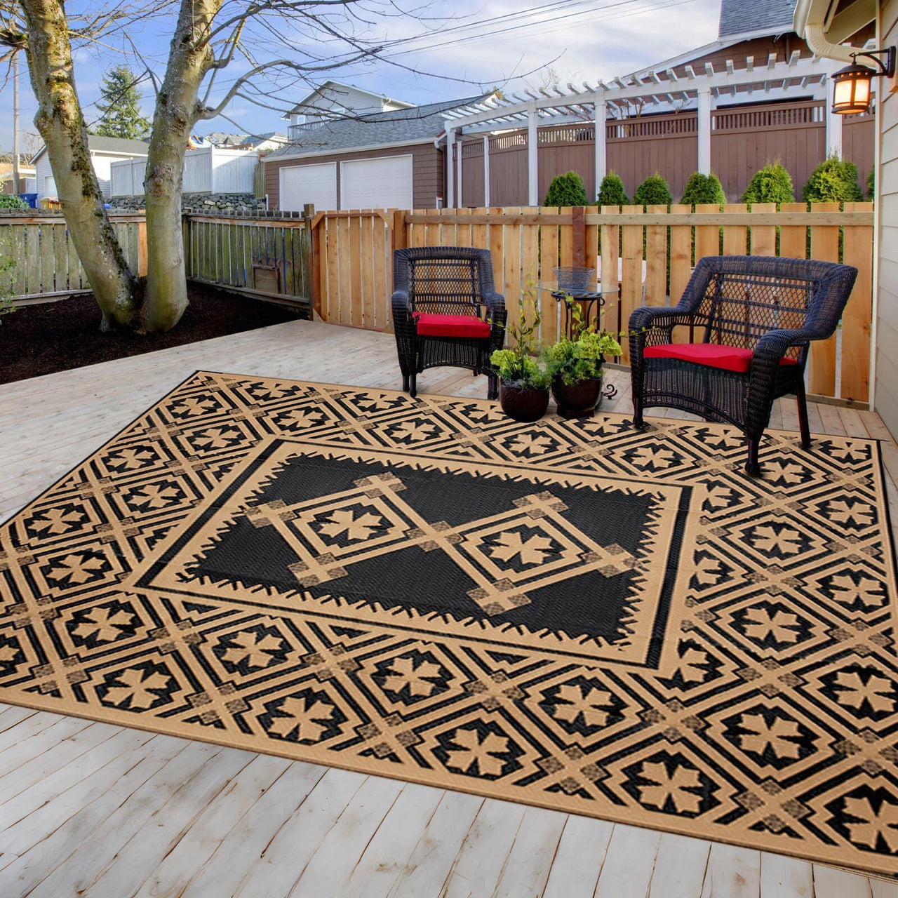 Rugs 9X12 for Patios Clearance Waterproof Patio Rug Outdoor Plastic