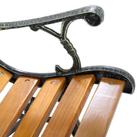 Thumbnail for Garden Metal Bench Porch Path Hardwood Chair for Patio Park Outdoor Deck