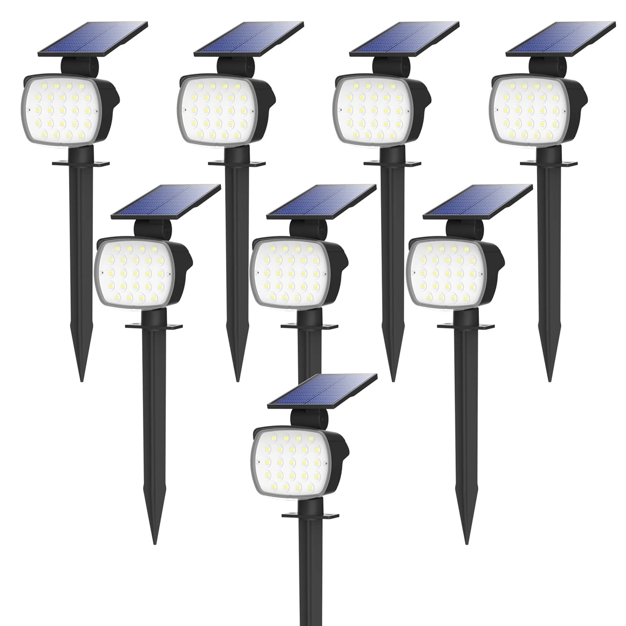Outdoor Solar Lights,800Lm 6500K Solar Powered LED Landscape Path Spot Light for Yard Garden