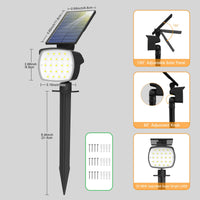 Thumbnail for Outdoor Solar Lights,800Lm 6500K Solar Powered LED Landscape Path Spot Light for Yard Garden