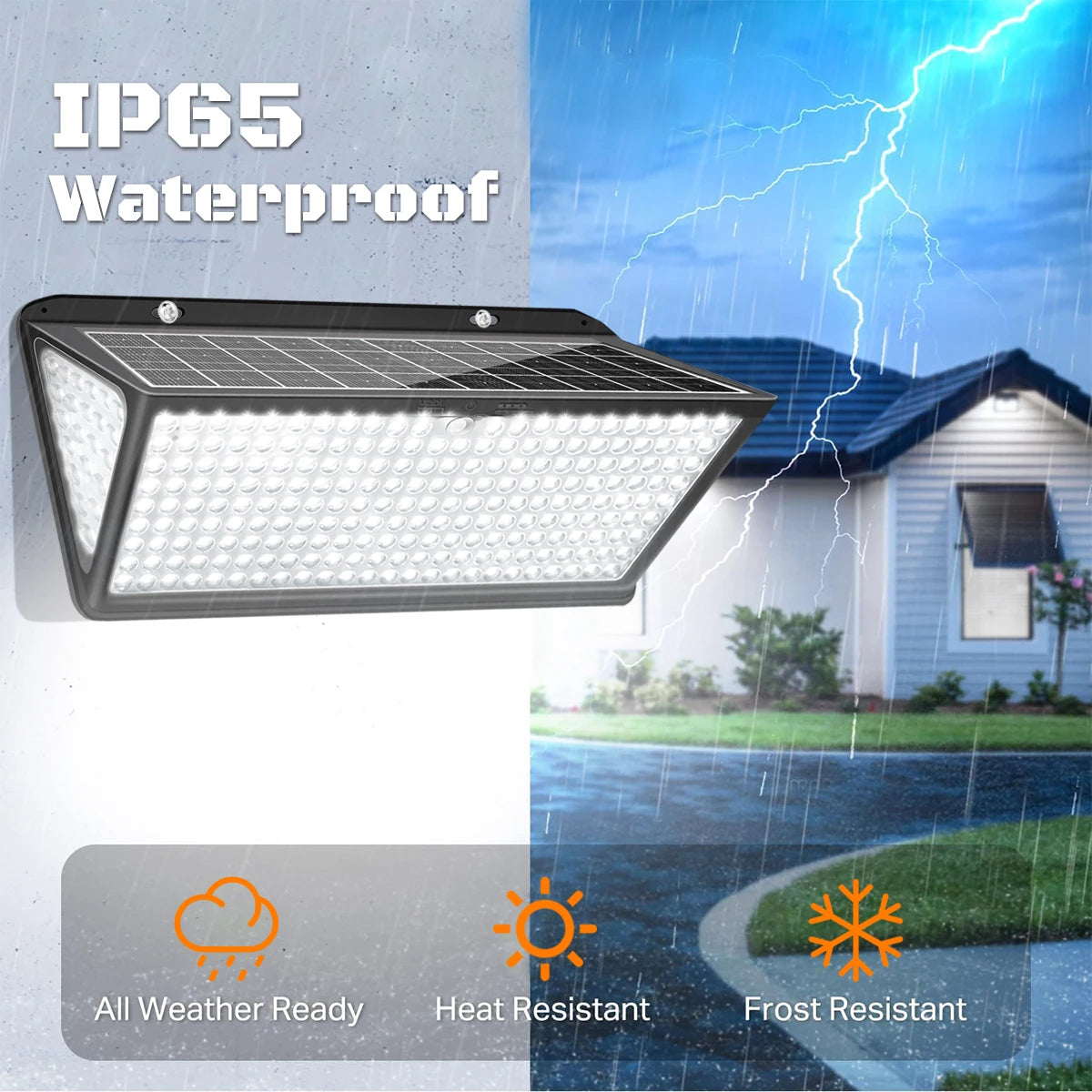Super Bright Solar Wall Lamp Solar Lights Outdoor Solar Powered Flood Lights with 3 Mode IP65 Waterproof for outside Yard Street