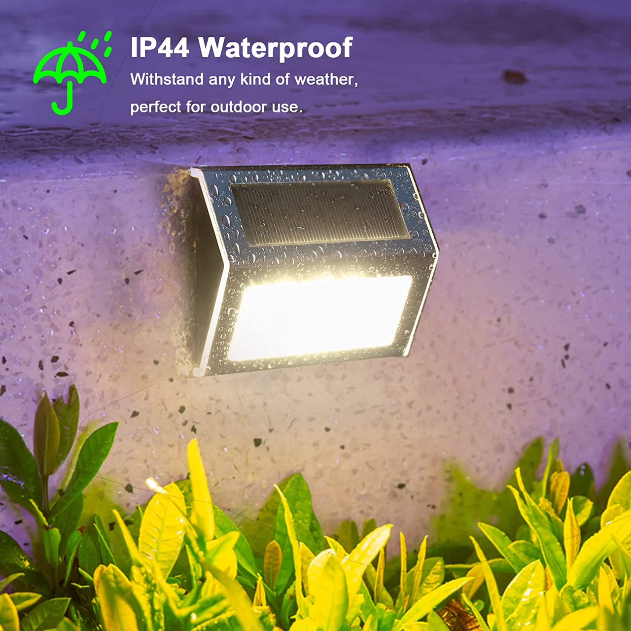 Waterproof Deck Lights Stainless Steel and ABS Cool White, 6 Count