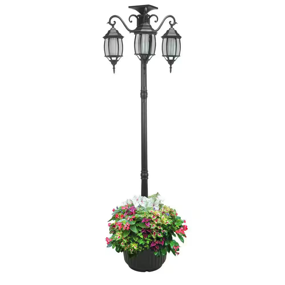 LED Solar Lamp Post and Planter