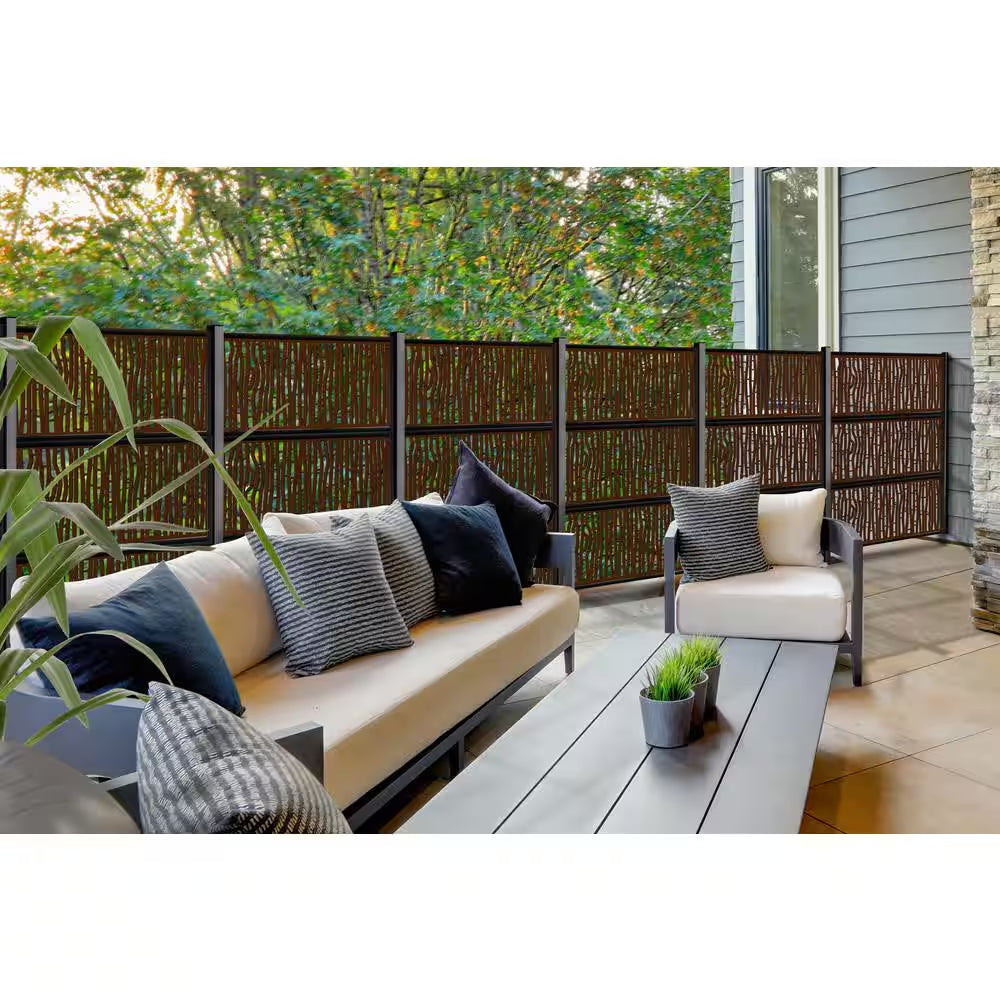 Decorative Composite Fence Panel in Bamboo Design 4 Ft. X 2 Ft.