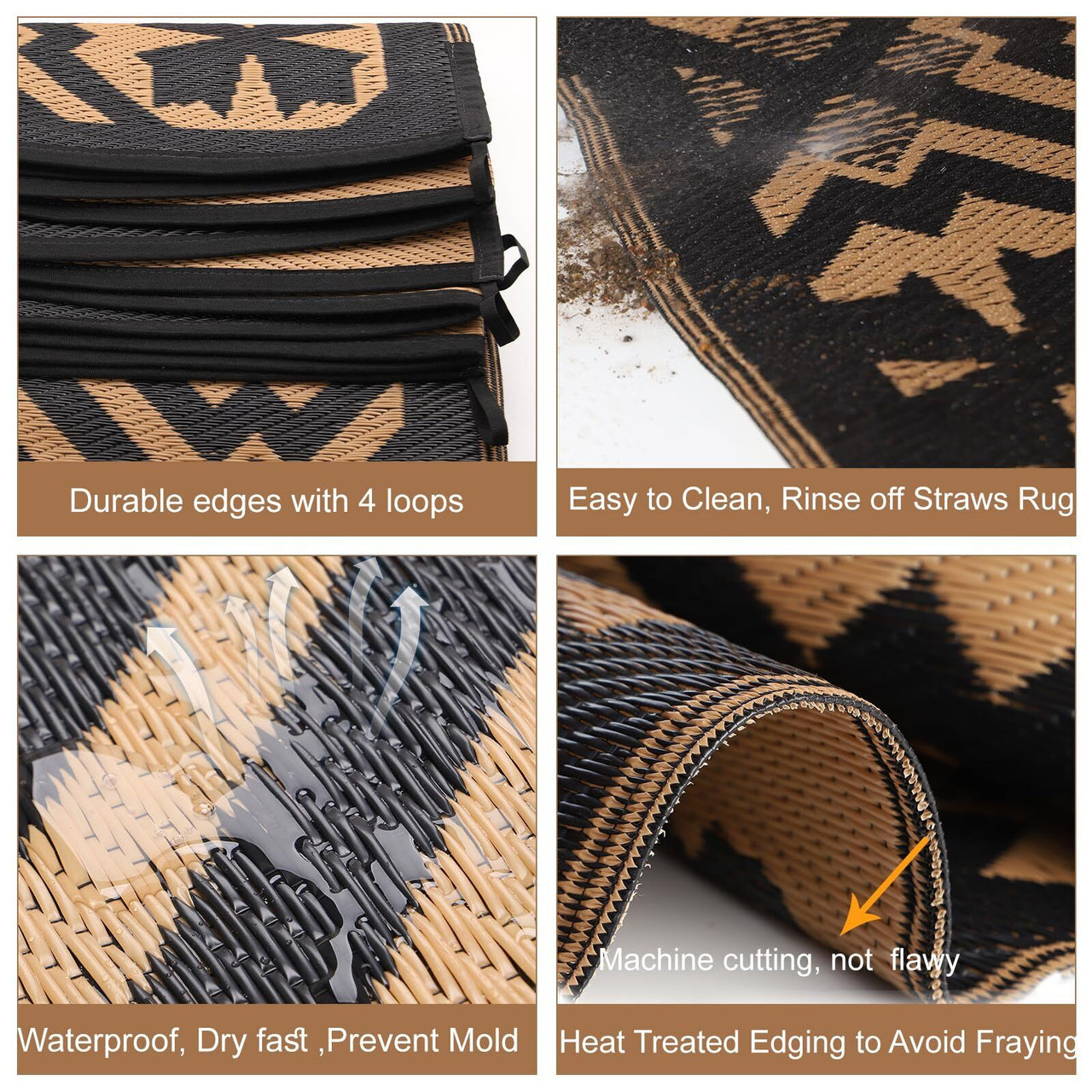 Rugs 9X12 for Patios Clearance Waterproof Patio Rug Outdoor Plastic