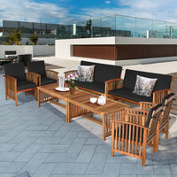 Thumbnail for Outdoor Acacia Wood Sofa Set 8 PCS