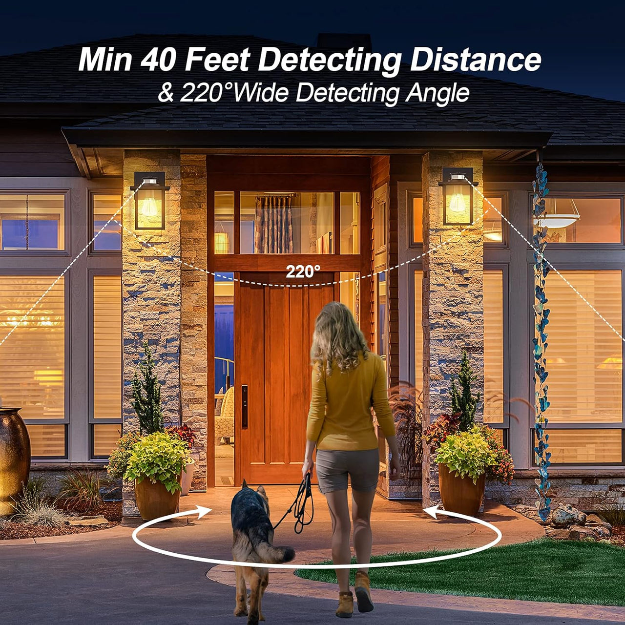 Motion Sensor Outdoor Wall Lights