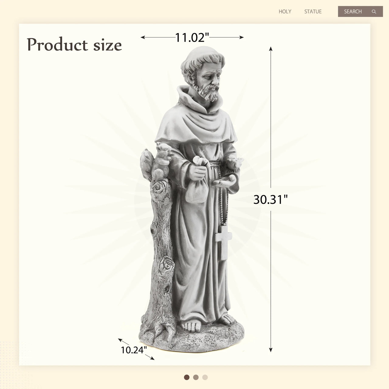 Outdoor Religious Sculpture, Garden Decor, Waterproof Sculpture, Suitable for Courtyard, Front Porch, Patio