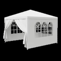 Thumbnail for 10' X 10' Outdoor Canopy Party Wedding Tent Gazebo Pavilion W/4 Side Walls White