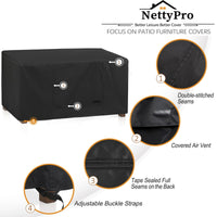 Thumbnail for Patio Coffee Table Cover Rectangular Waterproof Outdoor Furniture Small Side ...