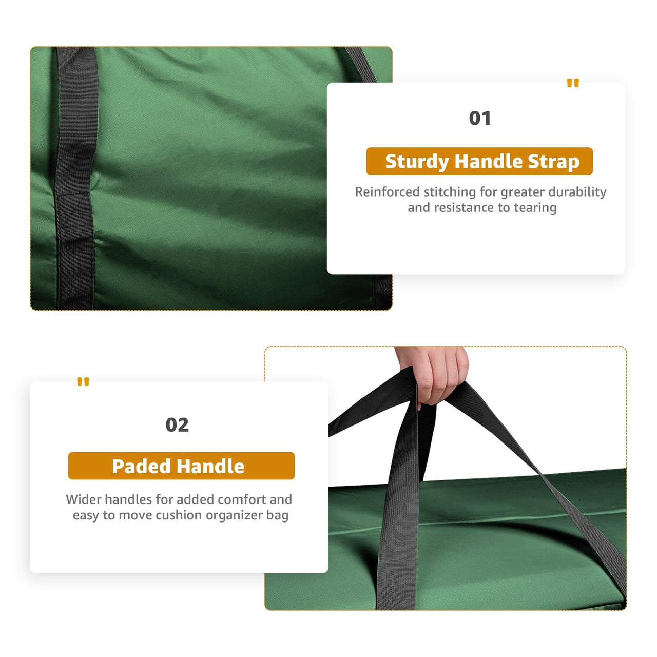 Storage Bag 2 Pack,Cushion Storage Bag Fits up to 12 Ft Tall Artificial Disas...