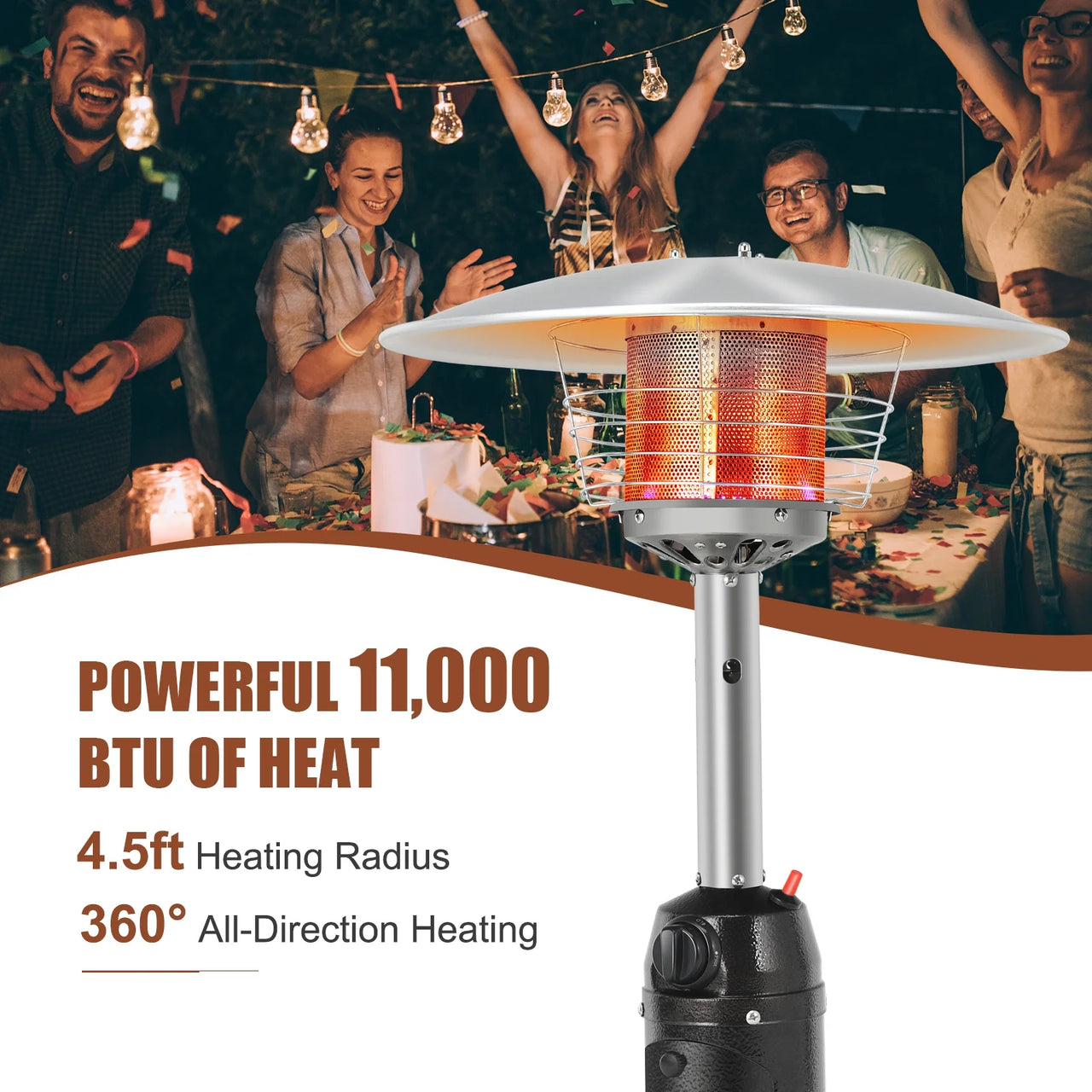 Portable Patio Tabletop Gas Heater Outdoor