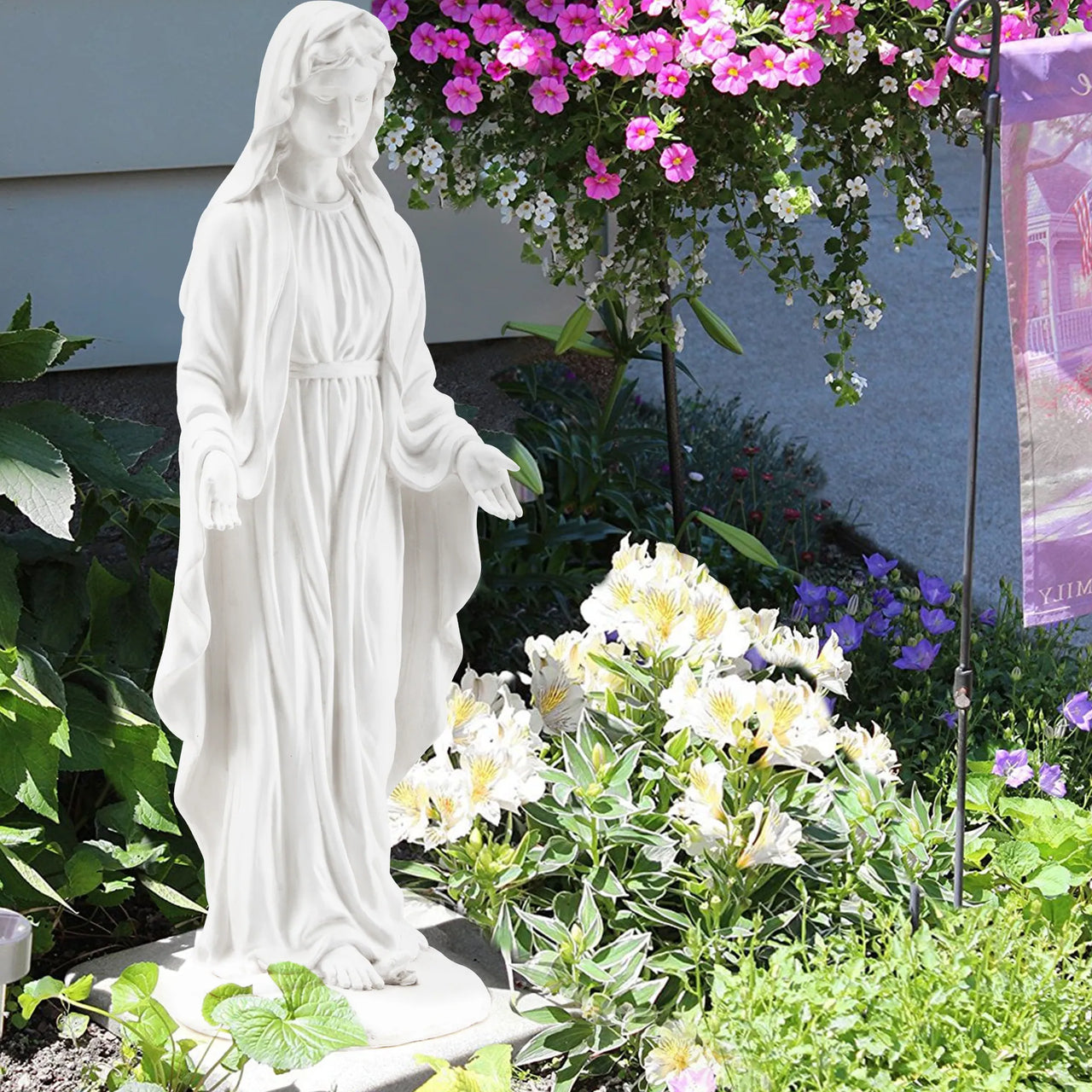 Outdoor Religious Sculpture, Garden Decor, Waterproof Sculpture, Suitable for Courtyard, Front Porch, Patio