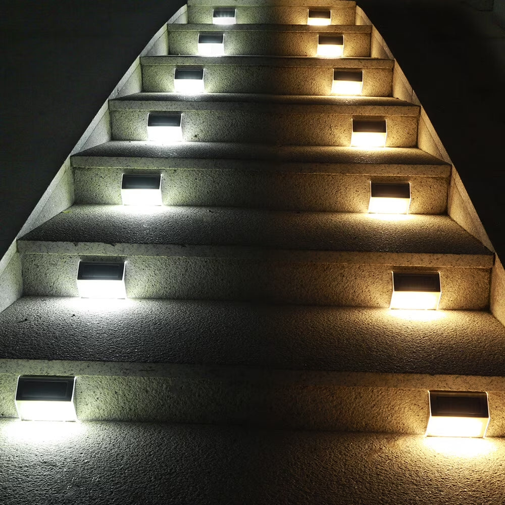 Waterproof Deck Lights Stainless Steel and ABS Cool White, 6 Count